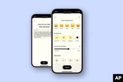 This image provided by Earkick in March 2024 shows the company's mental health chatbot on a smartphone. (Earkick image via AP)