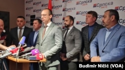 Igor Simić na konferenciji za novinare Srpske liste