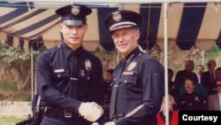 Pete P Phermsangngam, a Thai-American LAPD officer.