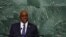 FILE - Botswana's President Mokgweetsi Masisi speaks at U.N. Headquarters in New York City, Sept. 22, 2022. Botswana reached a deal with Namibia in February 2023 to scrap passport requirements between the countries, and Masisi plans to discuss the issue with Zimbabwe and Zambia.