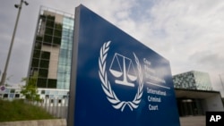 FILE - A view from outside the International Criminal Court in The Hague, Netherlands, April 30, 2024. Various U.S. administrations have supported some ICC investigations, but the U.S. never ratified the treaty that created it. 