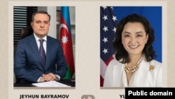 Ceyhun Bayramov və Yuri Kim (Mənbə: Xarici İşlər Nazirliyi)