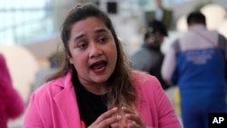 FILE - Ann 'Waaddao' Chumaporn, organizer of the LGBTQ+ community's Pride Month events, in an interview in Bangkok, Thailand, on May 9, 2024. Thailand kicked off its LGBTQ+ community's Pride Month with a parade, June 1.