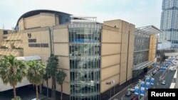 Muonekano wa ukumbi wa mikutano wa Sandton, mahala utakapofanyika mkutano wa BRICS huko Johannesburg Afrika Kusini. Picha na REUTERS/James Oatway