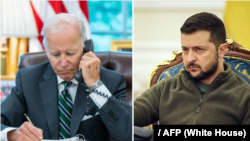 조 바이든(왼쪽 사진) 미국 대통령과 볼로디미르 젤렌스키 우크라이나 대통령.