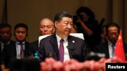 中国领导人习近平在约翰内斯堡出席金砖国家领导人峰会。（2023年8月23日）