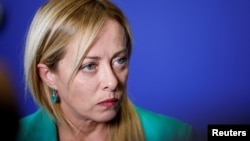 Italy's Prime Minister Giorgia Meloni is seen on the day of the informal meeting of European heads of state or government takes place in Granada, Spain, Oct. 6, 2023. 