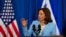 Vice President Kamala Harris gives remarks ahead of the one-year anniversary of the Biden administration's Inflation Reduction Act at McKinstry, Aug. 15, 2023, in Seattle. 