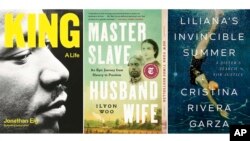 2024 퓰리처상 수상 도서들. 가운데가 전기 부문 공동 수상작인 한국계 미국인 우일연 작가의 ‘주인 노예 남편 아내'(Master Slave Husband Wife)’.