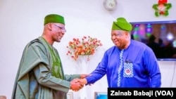 Gwamnan Jihar Filato, Caleb Muftwang da takwararsa na Jihar Nasarawa, Abdullahi Sule