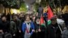 Palestinians take part in a protest against the killing of senior Hamas official, Saleh al-Arouri, in Ramallah in the Israeli-occupied West Bank Jan. 2, 2024.