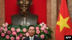 FILE - Vietnam's President Vo Van Thuong looks on during a meeting with Czech Republic's Prime Minister at President palace in Hanoi on April 21, 2023. (Photo by Nhac Nguyen / AFP)