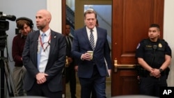Representative Mike Turner arrives for the House Select Committee on Intelligence annual open hearing on worldwide threats at the Capitol in Washington, March 9, 2023. 