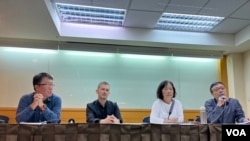 “不要恐惧——为富察的人权发声”记者会（美国之音记者金谷2023年5月12日摄于台北）