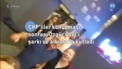 Konuşması sonrası CHP'liler Özgür Özel ve seçim sonuçlarını alkış ve şarkılarla kutladı
