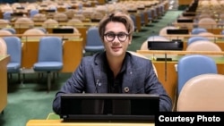 Deris Nagara saat berkunjung ke kantor pusat PBB di New York, AS (dok: Deris Nagara / Instagram: @derisnagara)