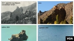 კავკასიძეების ციხე (X საუკუნე - 2023) - 1917 წლის ფოტო-ჩანახატი, დიდი ექვთიმე თაყაიშვილის სამეცნიერო ექსპედიციის დროს არის შესრულებული