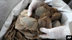 មន្ត្រី​ថៃ​បង្ហាញ​ស្រកា​ពង្រូល​ក្នុង​អំឡុង​សន្និសីទ​ព័ត៌មាន​មួយ​កាល​ពី​ថ្ងៃ​ទី​១៧ ខែ​សីហា ឆ្នាំ​២០២៣។