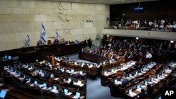 سخنرانی کوین مک‌کارتی، رئیس مجلس نمایندگان ایالات متحده آمریکا، در پارلمان اسرائیل. ١ مه ۲۰۲۳