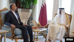 دیدار وزیر خارجهٔ ایران با امیر قطر