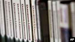 In this file image, Dungeons & Dragons books sit on display at Cape Fear Games in Wilmington, N.C., on Aug. 8, 2014. (Jason A. Frizzelle/The Star-News via AP, File)