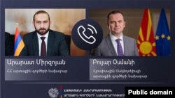 Bujar Osmani və Ararat Mirzoyan (Məənbə: Ermənistan Xarici İşlər Nazirliyi)