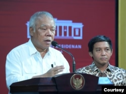 Plt Kepala OIKN sekaligus Menteri PUPR Basuki Hadimulyono mengungkapkan tugas utama dirinya dan Plt Wakil Kepala OIKN adalah terkait investasi di IKN dan permasalahan lahan. (Biro Setpres)