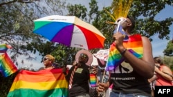 Maandamanao wa watu wa jamii ya LQBTQ nchini Uganda kwenye picha ma maktaba.