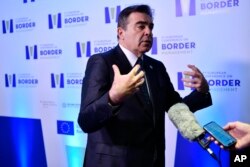 Wakil Presiden Komisi Eropa, Margaritis Schinas, Jumat, 24 Februari 2023. (AP/Michael Varaklas)