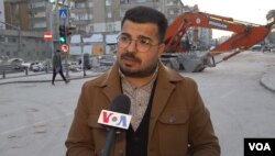 Demiroren News Agency's Gaziantep reporter Kadir Gunes describes the hardship in the first days of the earthquake in southern Turkey, Feb. 6, 2023. (Photo: Orhan Erkilic/Gaziantep)
