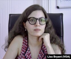 Human Rights Watch Tunisia office director Salsabil Chellali, shown on March 2, 2023, says there is a climate of fear among sub-Saharan African migrants in the country.