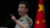 Juru Bicara Kementerian Pertahanan Tiongkok Wu Qian berbicara saat konferensi pers di Beijing, Kamis, 30 Mei 2024. (AP Photo/Ng Han Guan)