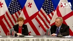 ამერიკელი სენატორები ჯინ შაჰინი და დიკ დურბინი თბილისში