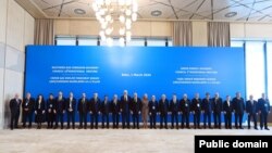 Cənub Qaz Dəhlizi Məşvərət Şurası çərçivəsində nazirlərin 10-cu iclasının iştirakçıları.