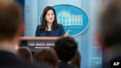 FILE - Deputy National Security Adviser for Cyber and Emerging Technology Anne Neuberger speaks during a press briefing at the White House, in Washington, March 21, 2022.