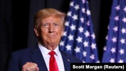 资料照片：美国前总统唐纳德·特朗普。