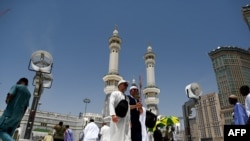 Muslim worshippers and pilgrims gather at the Grand Mosque in the holy city of Mecca on June 25, 2023, during the annual Hajj pilgrimage.