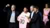 Lionel Messi, présenté lors de l'événement "The Unveil", au stade de l'Inter Miami CF, Miami, le 17 juillet 2023.