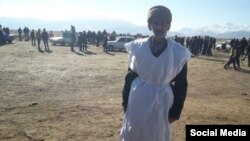 Qara Qışlaq kəndi sakinlərinin etiraz aksiyası (Mənbə: Araz News saytı)