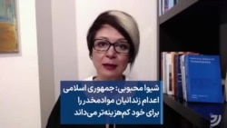 شیوا محبوبی: جمهوری اسلامی اعدام زندانیان موادمخدر را برای خود کم‌هزینه‌تر می‌داند