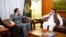 Pakistani Foreign Minister Jalil Abbas Jilan meets with Afghanistan's acting Commerce Minister Alhaji Nuruddin Azizi on Nov. 13, 2023, in Islamabad. (Pakistan Ministry of Foreign Affairs)