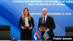 Azərbaycan və Serbiya arasında təbii qaz sahəsində sənədlər imzalanıb (Foto: Energetika naziri Pərviz Şahbazovun "X“ sosial şəbəkəsindən götürülüb)