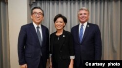 지난주 워싱턴을 방문 중인 조태열 한국 외교장관이 마이클 매콜 하원 외교위원장, 영 김 하원 외교위 인도태평양 소위원장과 만났다. 사진 = 한국 외교부.