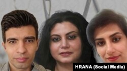 محبوبه رضایی (راست)، سمانه نوروز مرادی، رضا محمدحسینی