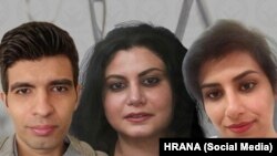 محبوبه رضایی (راست)، سمانه نوروز مرادی، رضا محمدحسینی