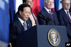 Presiden Vietnam Vo Van Thuong berbicara pada KTT Kerja Sama Ekonomi Asia-Pasifik, Kamis, 16 November 2023, di San Francisco. (Foto: AP)