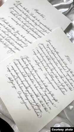 Karya Nathania Dianda, seniman kaligrafi di Washington, D.C. (dok: Nathania Dianda)