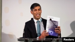 ریشی سوناک، صدراعظم بریتانیا، حین سخنرانی در نشست جهانی مصوونیت غذایی در لندن 