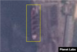 지난해 7월 20일 북한 청진항에 정박한 180m 길이의 선박. 사진=Planet Labs