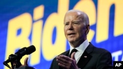 조 바이든 미국 대통령이 지난 14일 워싱턴 D.C.에서 연설하고 있다. (자료사진)